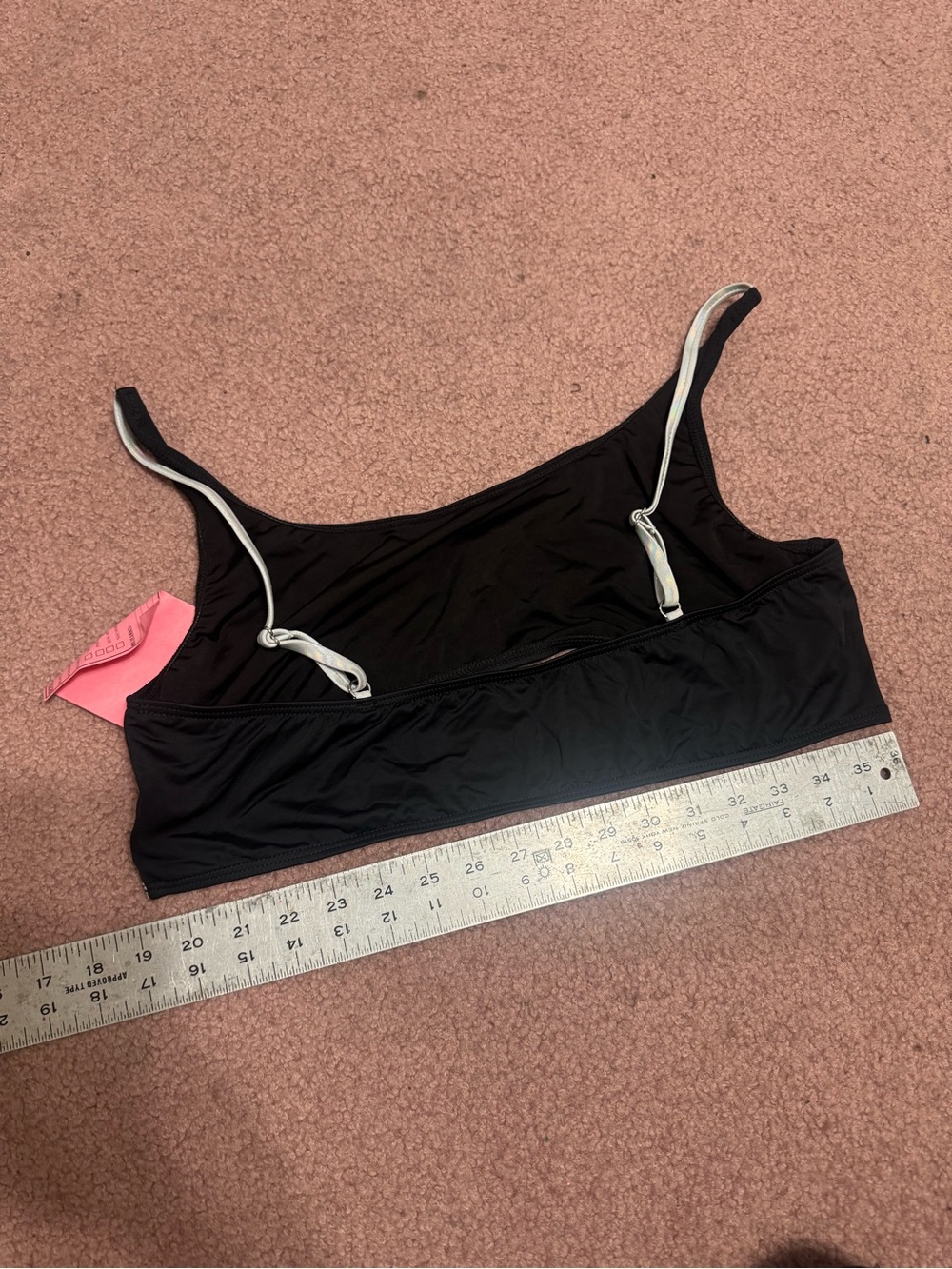 New 1x black headbanger crop top tank festival rave holographic outfit stretchy - Picture 3 of 4